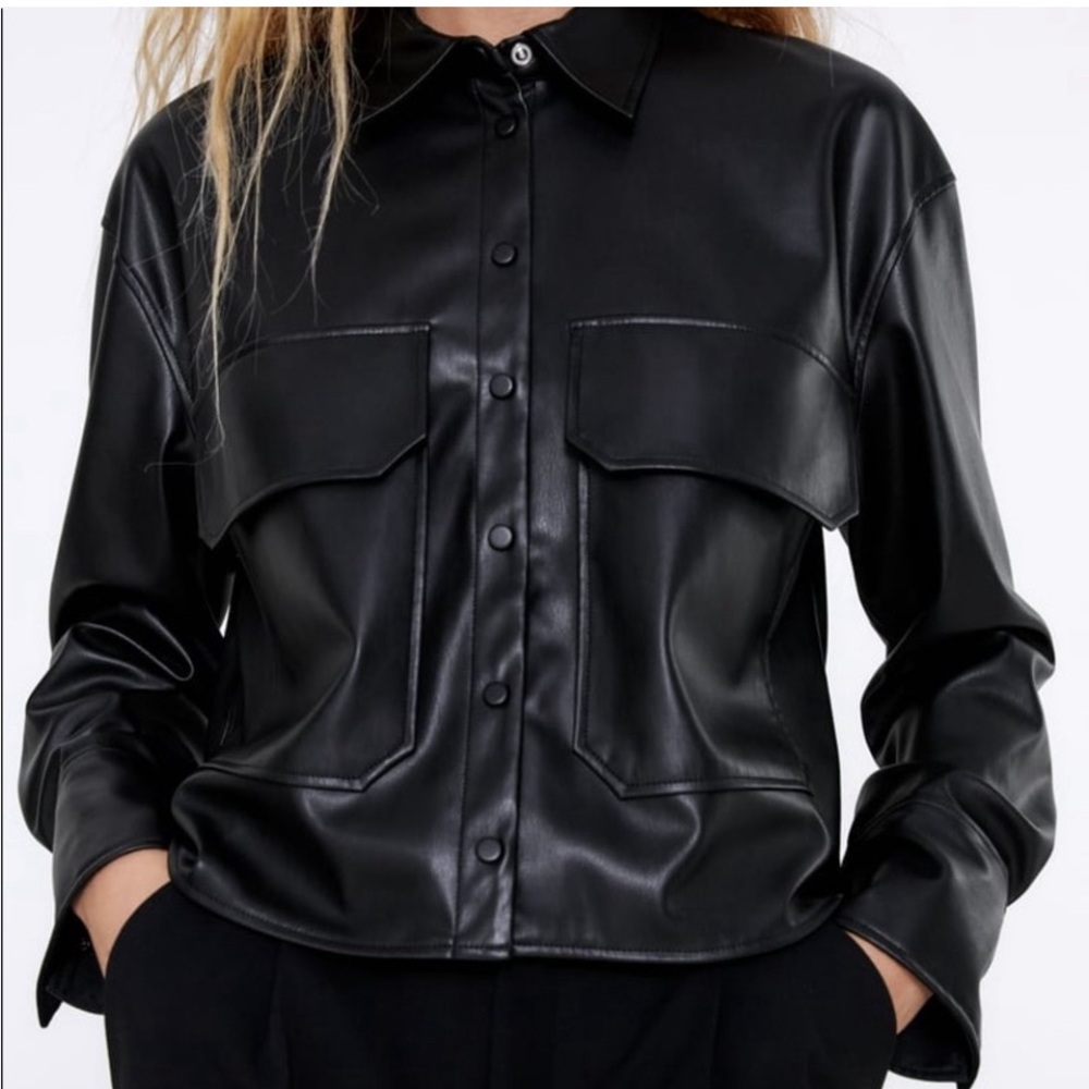 Zara Faux Leather Shirt Size Small
Like New, Pockets, Easy to Wear - Picture 10 of 11